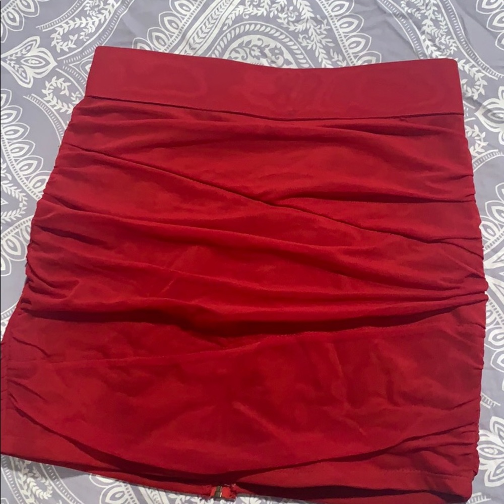 Red mini Skirt